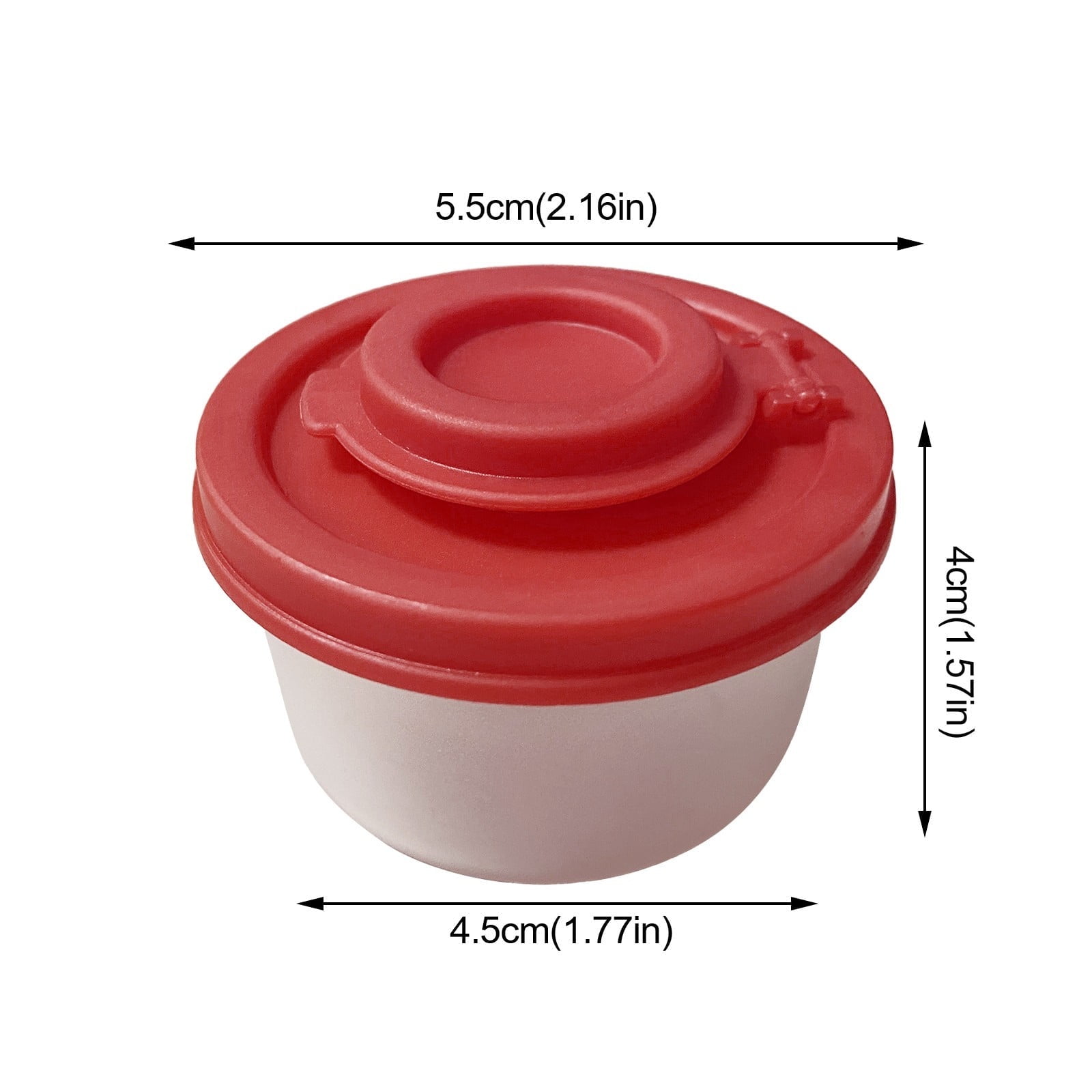 4 Pieces Mini Salt and Pepper Shakers with Airtight Red Lids, Transparent Plastic Spice Containers for Camping, Travel and Lunch Boxes, Red โ image 3