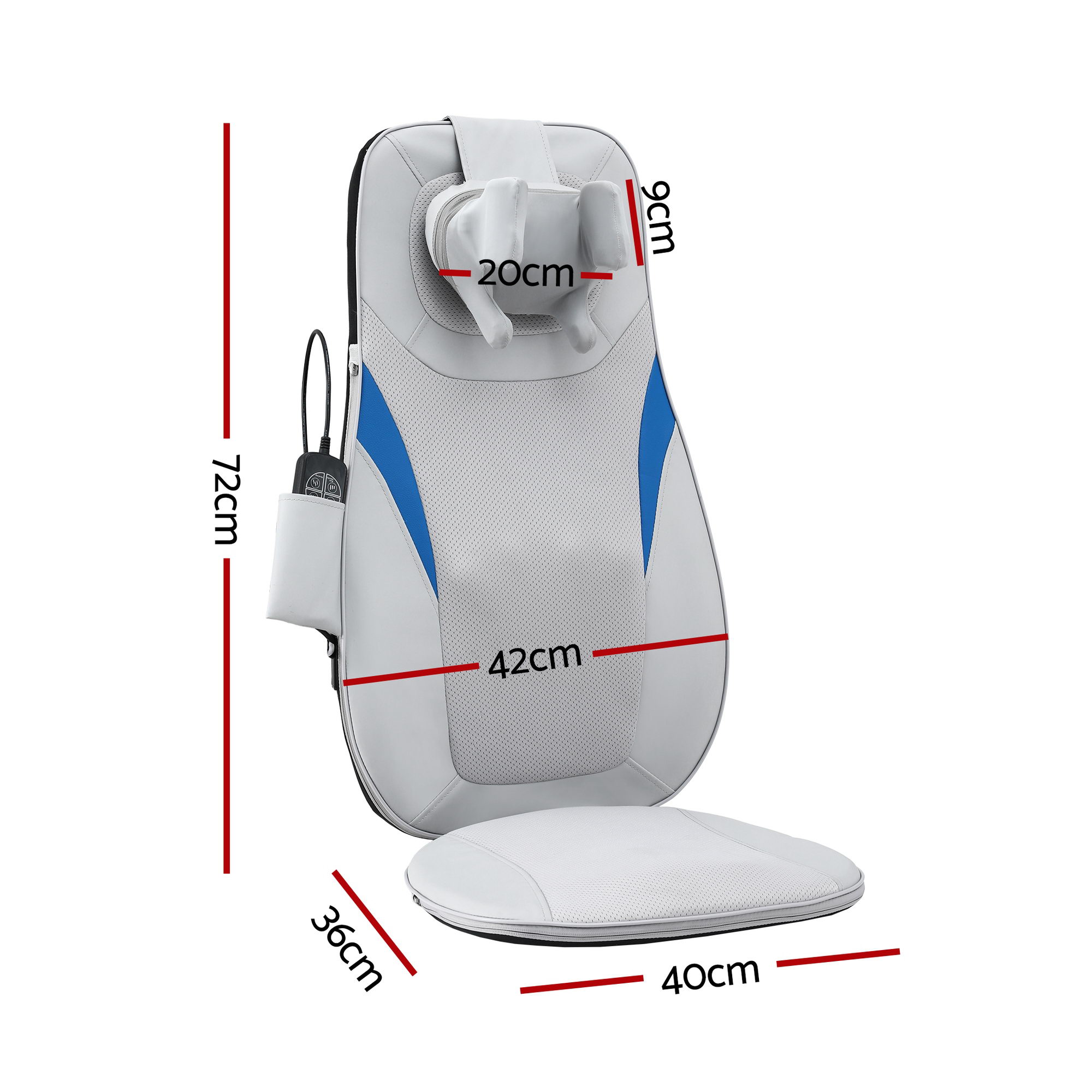 Livemor Full Back Massage Cushion 3D Kneading Heating Massage Seats — image 2