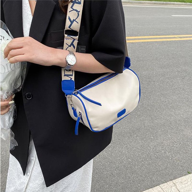 Women One Shoulder Messenger Bag Fashionable Simple Pure Color Bag Ladies Casual Bags Blue โ image 2