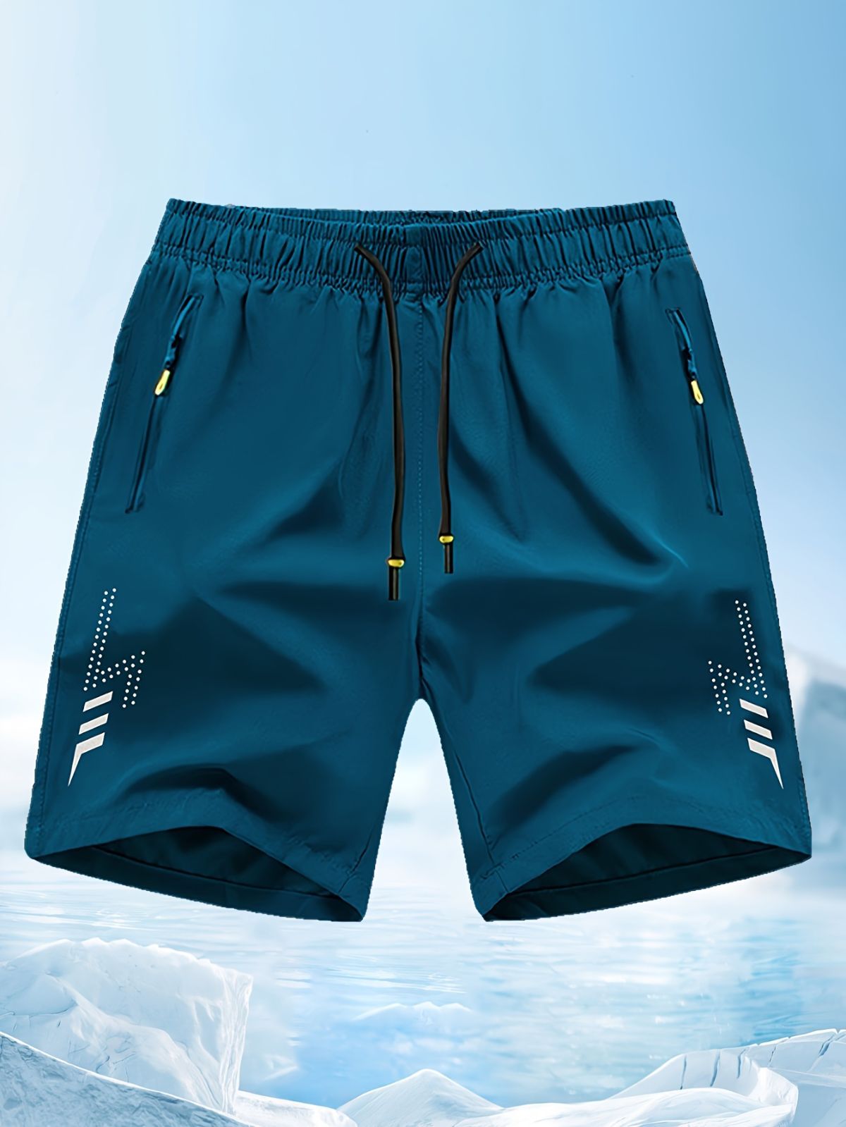 Men'S Athletic Shorts Gym Shorts Running Shorts Side Pocket Shorts Zippered - Gray - Size S โ image 3