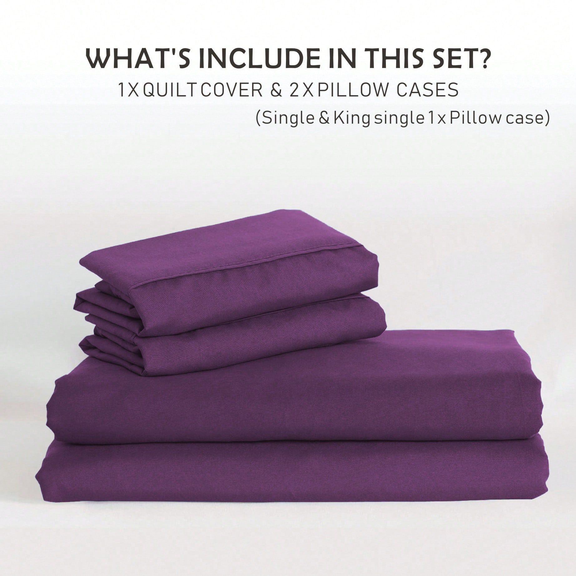 Hotel Soft Microfiber Duvet Cover Set-2000TC Quilt Cover Set & Pillowcases -1 Donna Cover Zipper Closure & 1 x Pillowcases-Breathable Bedding - Wrinkle, Fade — image 5