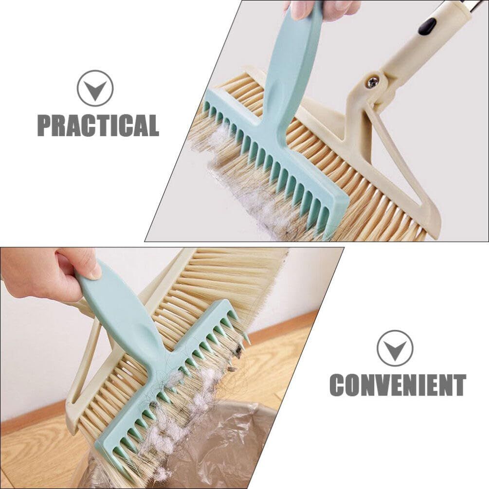 1 PCS Household Broom Hair Remover Tooth Comb Hair Remover Tool Long Handle Broom Hair Cleaner Dust Scraper — image 5