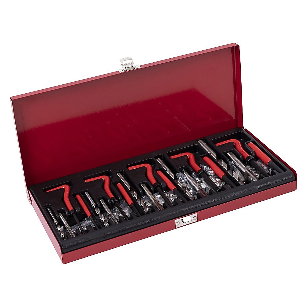 131pc Helicoil-Type Thread Repair Kit – Metric Insert Tool Set for Damaged Threads — image 4
