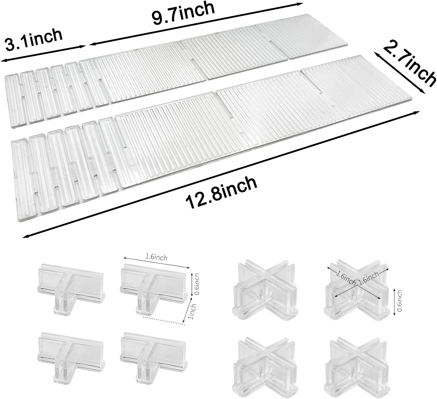 Wall-Mounted Underwear and Sock Organiser with Compartments for Wardrobes, Drawers and Space-Saving Clothing Storage, Transparent — image 2