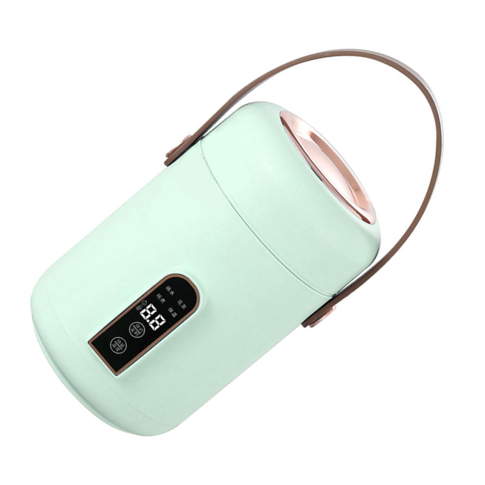 Mini Rice Cooker Efficient Heating Insulated Portable Multifunction Soup Porridge Stewpot for Home Office Dorm Green — image 2