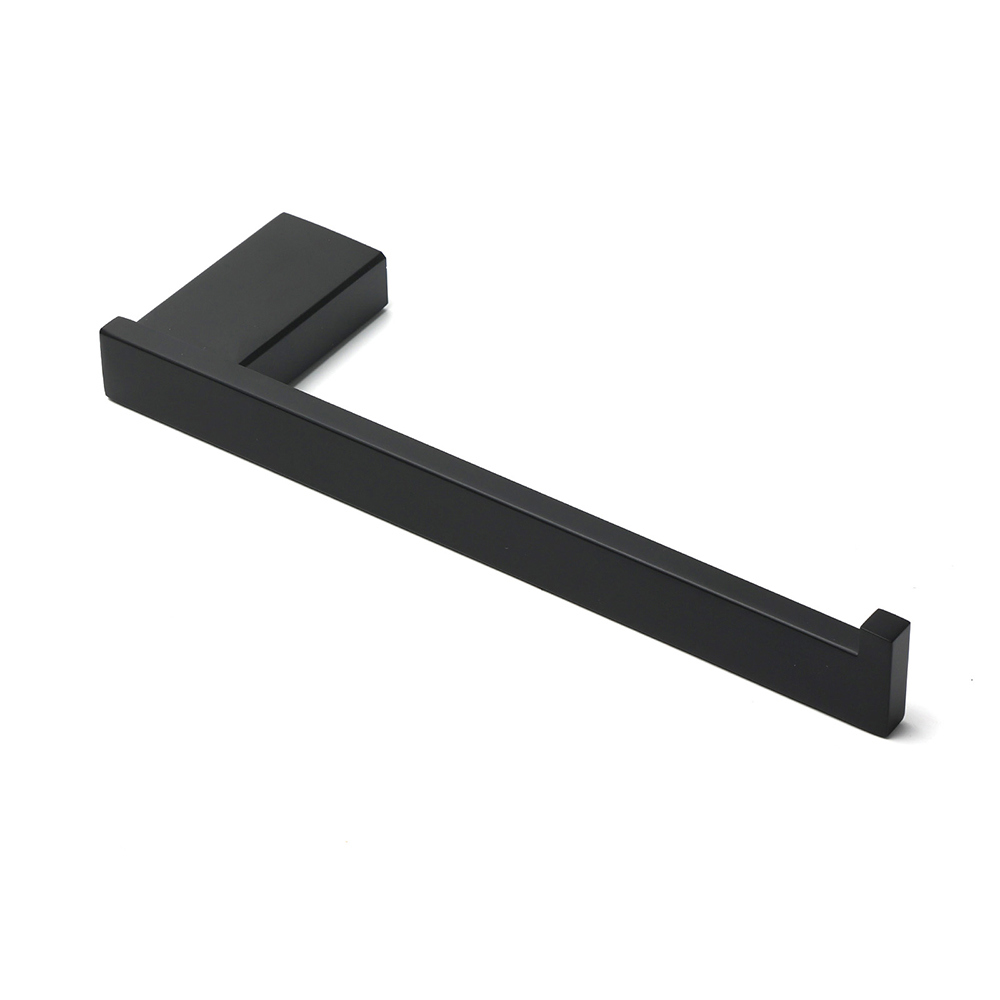 Bathroom Matt Black Stainless Steel Square Towel Rack Clothes Wall Mount Holder โ image 3