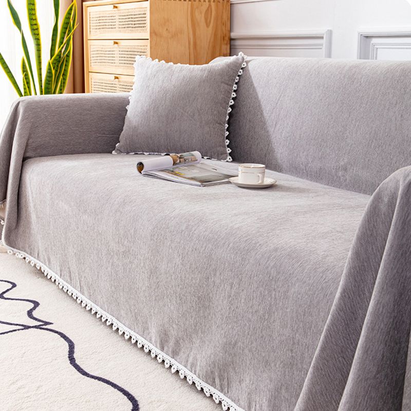 Sofa Cover Chenille Nylon Multipurpose Machine Washable Couch Slipcover for All Seasons gray 180 × 300cm/1.97 × 3.28yd — image 4