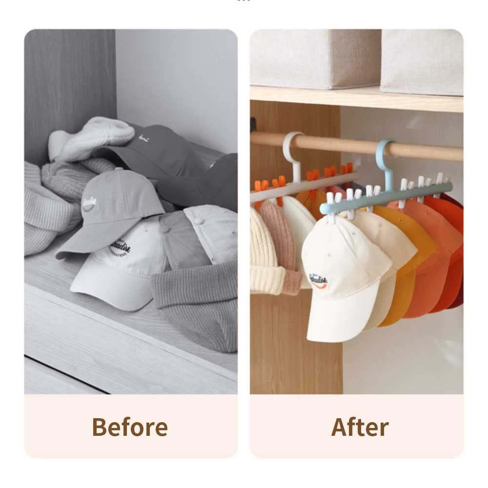 Hat Rack for Baseball Caps Hat Organizer Holder for Hanger Room Closet Display 6 Hat Storage Clips (2 Pack) — image 3