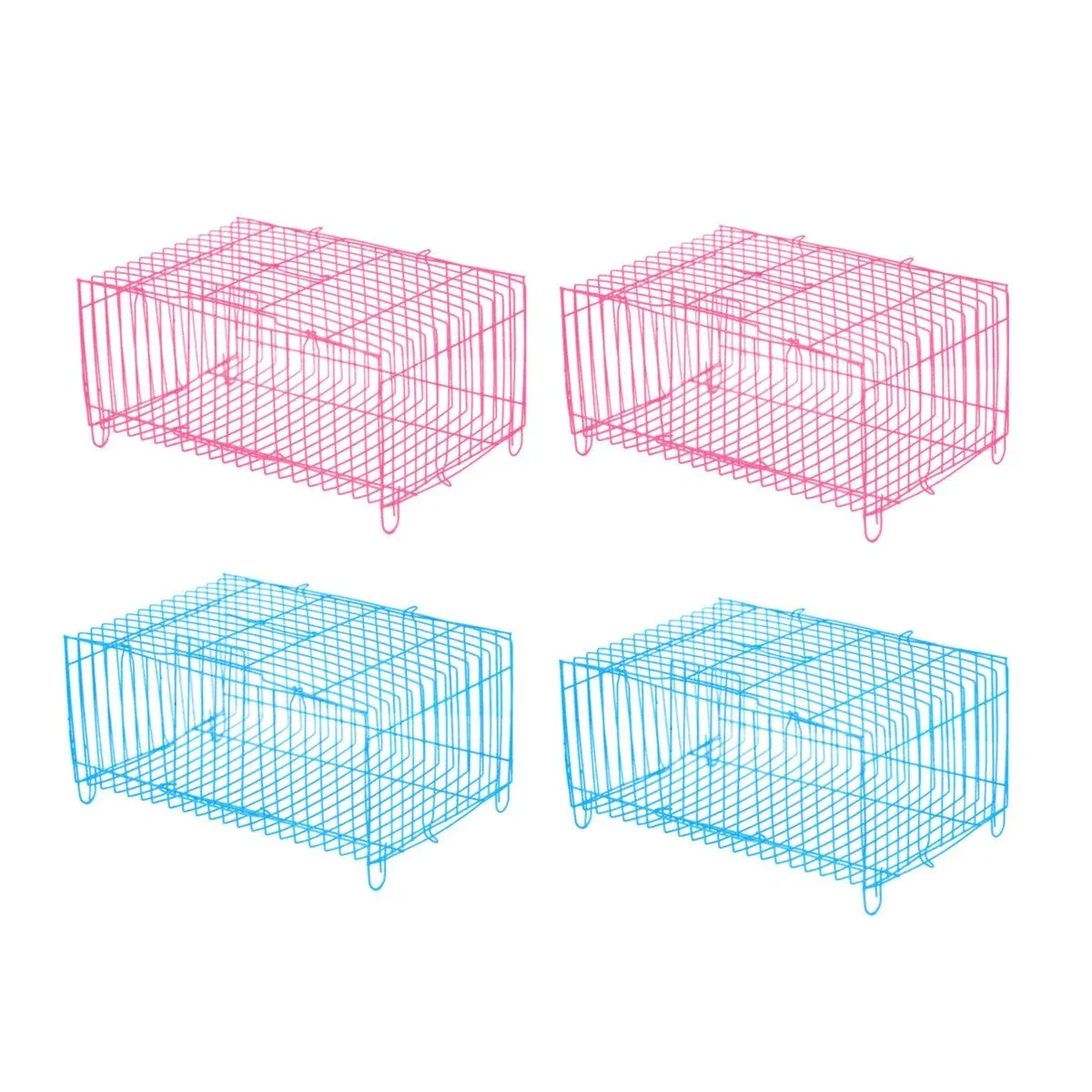 4pcs Wire Simple Bird Cage Hamster Cage Portable Small Animal Enclosure Set — image 2
