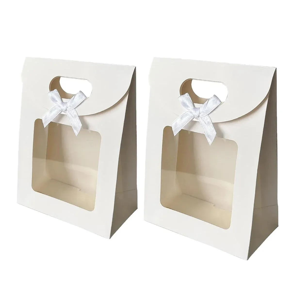 24PCS Bow Flap Tote Bag Reusable Shopping Carry Bag Gift Party Packaging Bag - 26x19x9cm — image 3