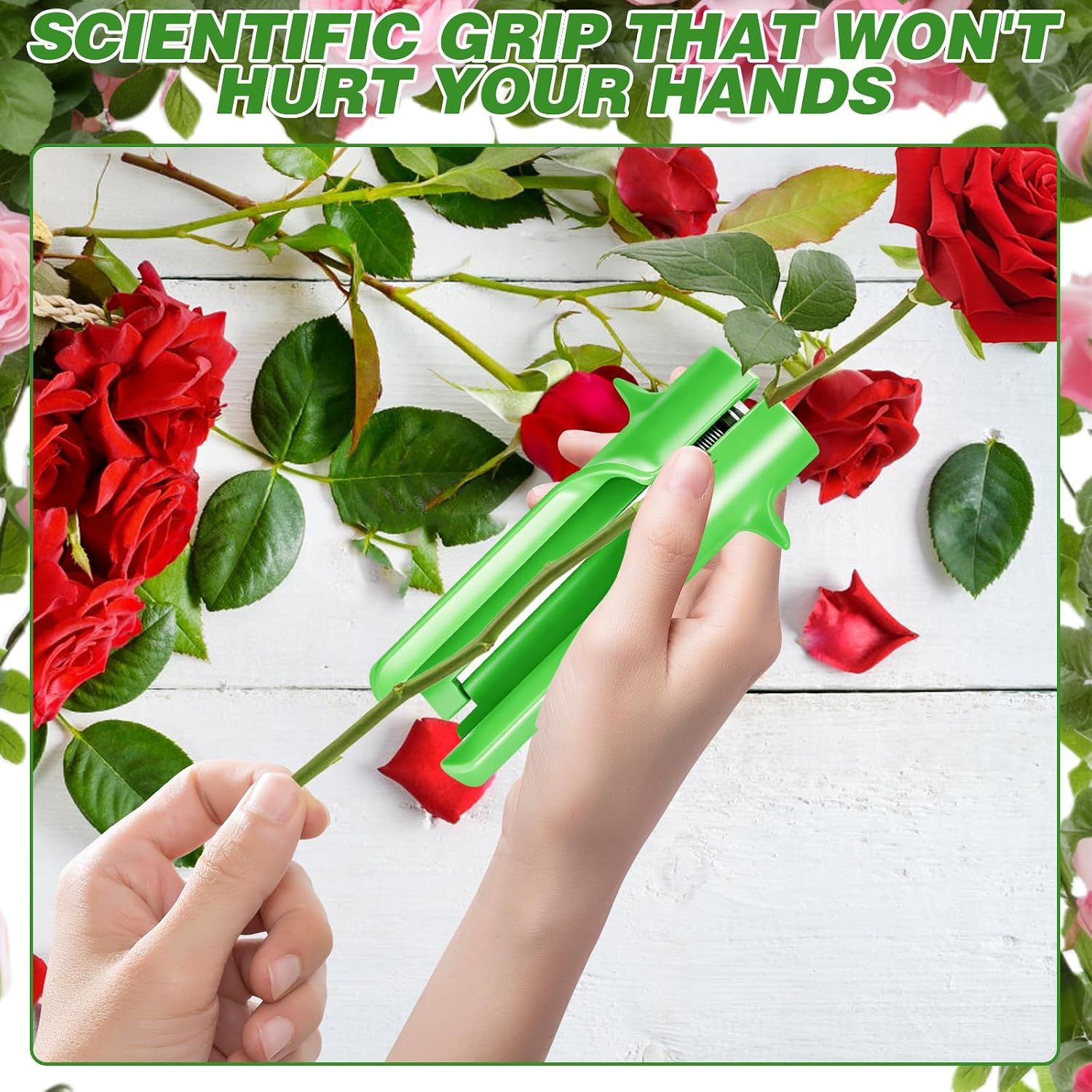 Green Rose Thorn Stripper Tool, Flower Stem Cleaner and Leaf Remover for Floral Arrangements, Gardening, Home Use and Professional Florists โ image 4