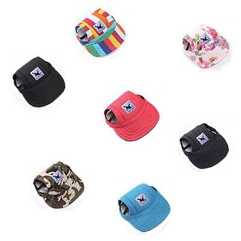 Dog Baseball Cap Outdoor Pet Sun Hat Summer Canvas Visor Puppy S Size - Flower — image 3