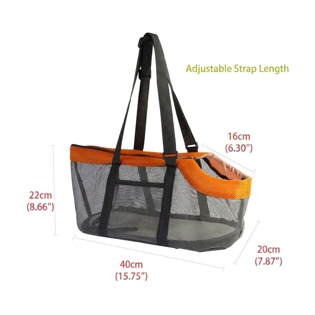 Cozy Mesh Pet Carrier for Cats and Small Dogs – Breathable, Portable Tote Bag with Wide Head Opening, Vet Visits, and Short Trips (Red — image 2