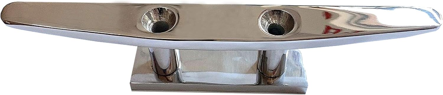 Boat Cleat 8" 316 Stainless Steel Flat Top Low Silhouette Marine Mast — image 5