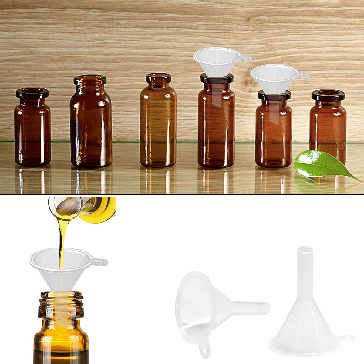 30 Pcs Small Mini Clear Plastic Funnels for Lab Bottles, Essential Oils, Perfumes, Spices, Sand Art, Powder โ image 5