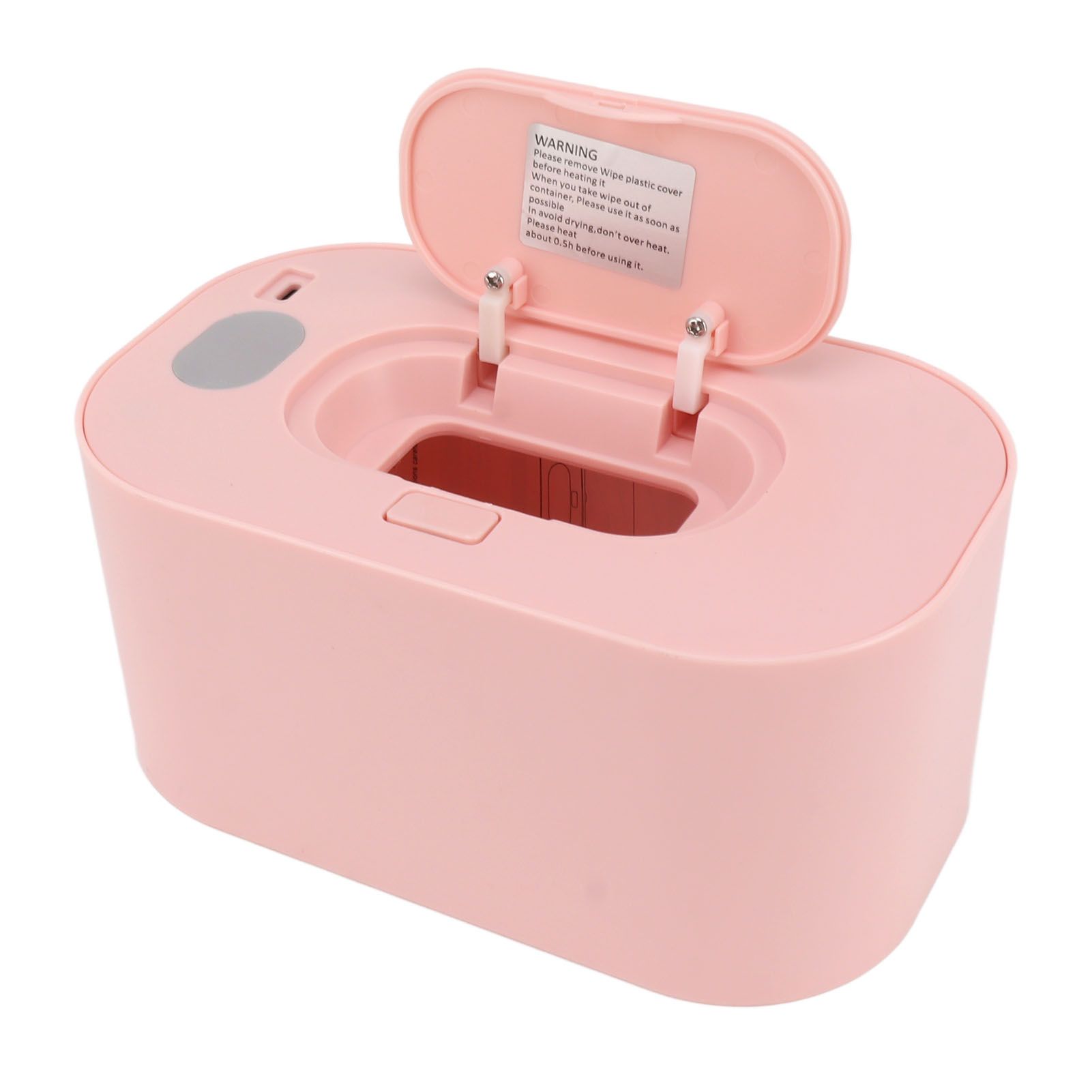 Wipe Warmer Wet Wipe Dispenser USB Powered Constant Temperature Large Capacity with Display Wipe Heater for Infants Pink — image 2