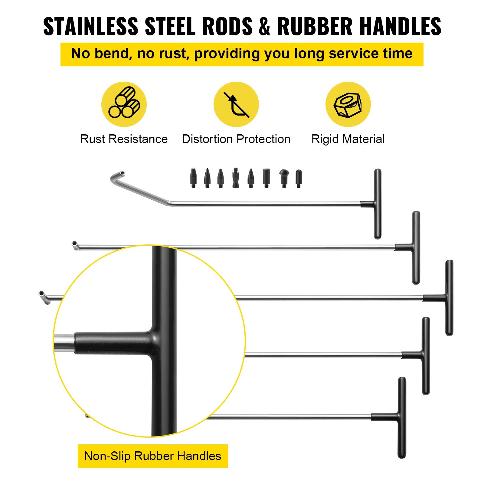 Rods Dent Puller Stainless Steel Paintless Repair Kits Hail Removal 13 PCS β image 5