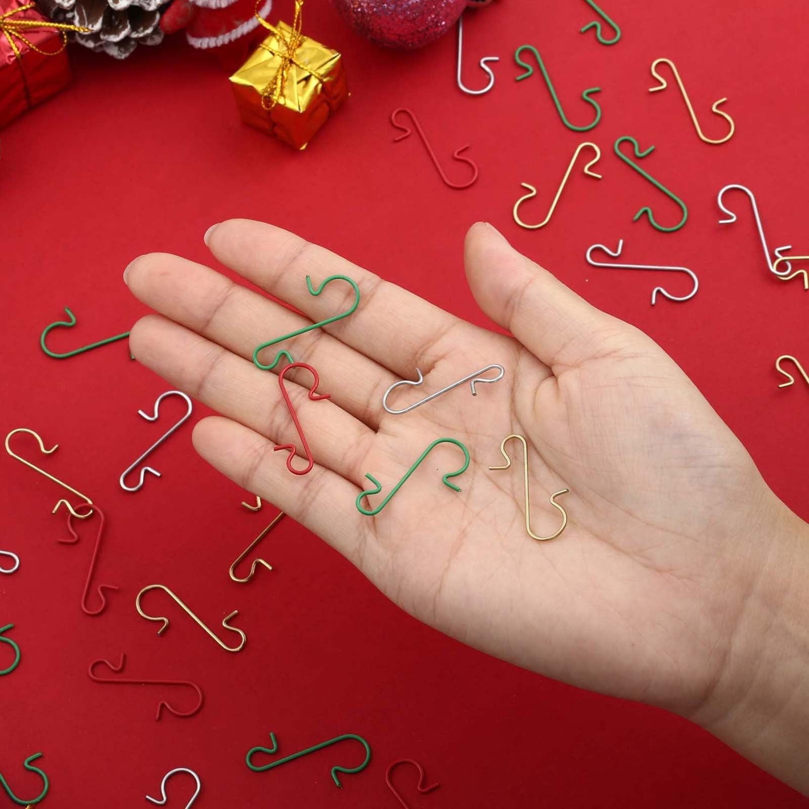 50 Pack Christmas Ornament Hooks 0.47*1.18in Stainless Steel S-Shaped Hangers for Christmas Tree Decoration Christmas Stocking Balls Christmas Ornaments,Gold โ image 6