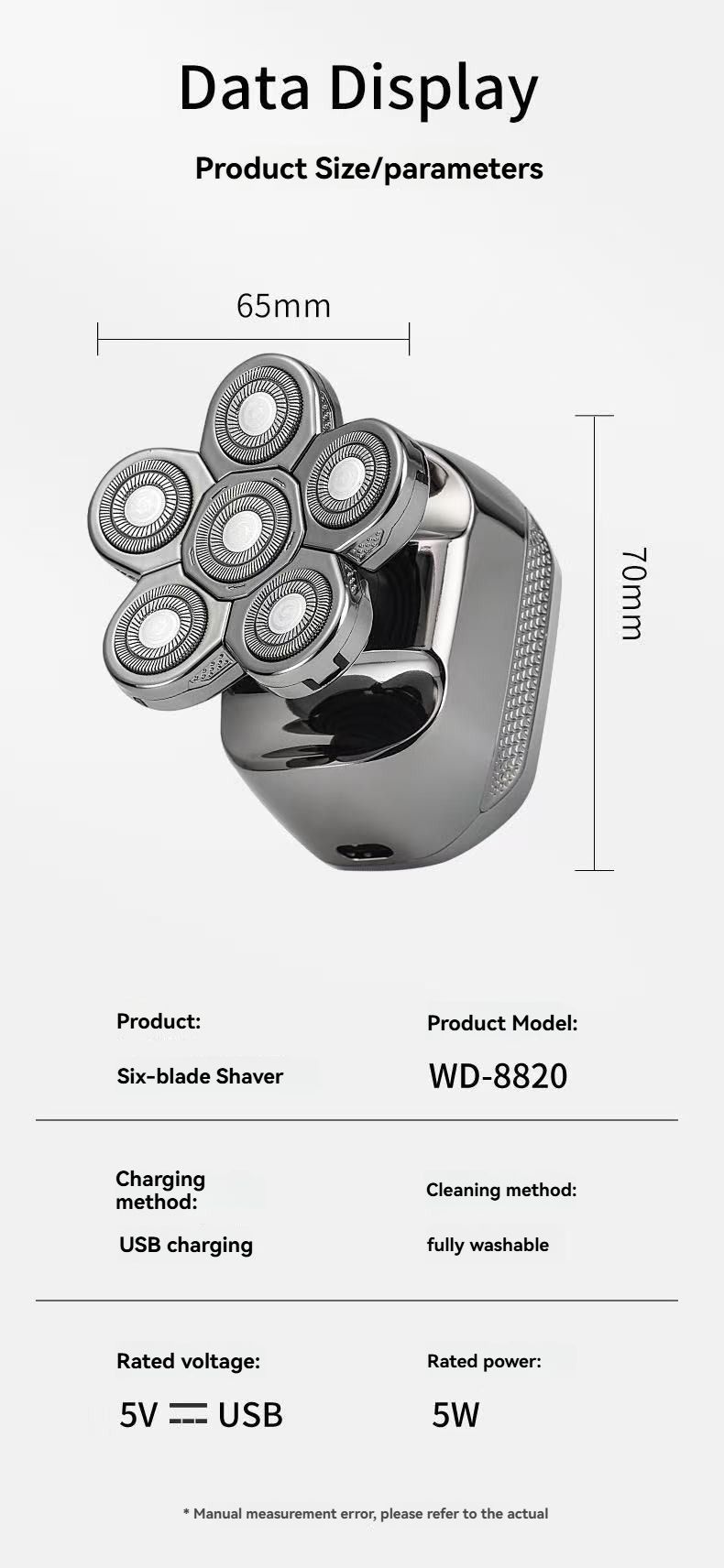 travel shaver - Silver - Size SET — image 2