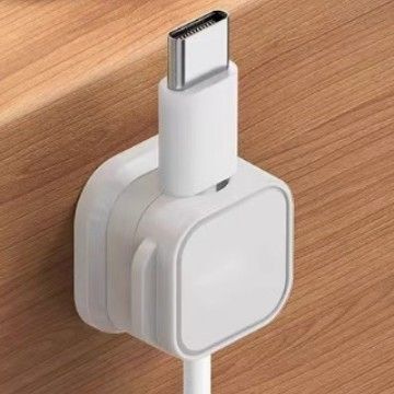 24 White Pack Magnetic Cable Organizer Clips for Desk and Car, Reusable Adhesive Cord Management Holder for Charging Cables, USB Wires, Headphones, HDMI, and