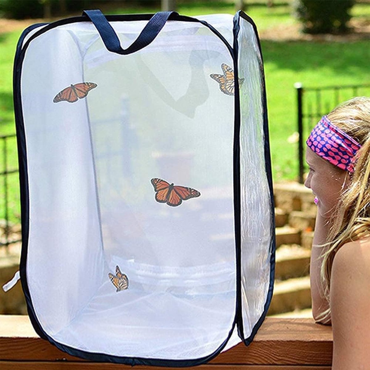 Insect Net - Insect and Butterfly Habitat Cage - Insect Breeding Net - Insect Hotel - Large Portable - Insect Monarch Butterfly - Pop-Up Cage - Garden Toy — image 5
