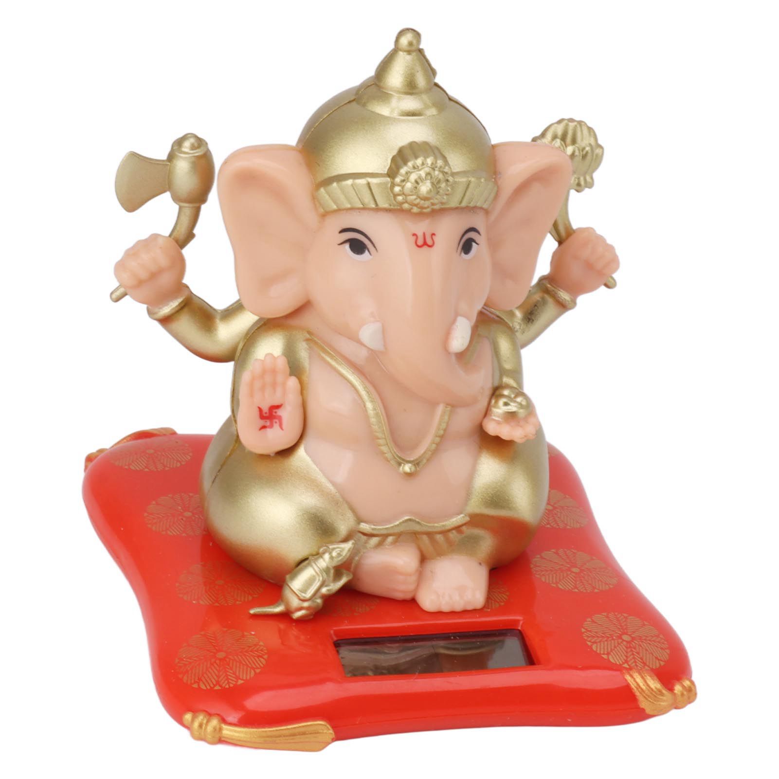 Solar Powered Ganesha Ornament Decoration Ornaments for Home Garden Car Dashboard — image 3