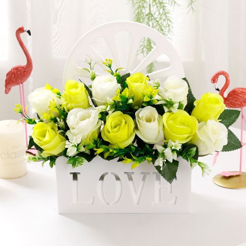 Artificial Sunflowers Wall Hanging Flowers Simulation Flower Basket Living Room - Multi-color - Size 11 — image 6