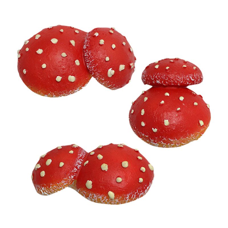 Set of 3 Mushroom Decor Decorations for Garden Yard, Mushroom Tree Decorations Outdoor, Mushroom Statue Figurines, Fairy Garden Decor Accessories - Tree