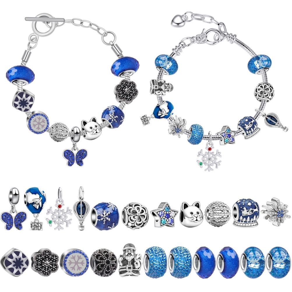 Christmas Advent Calendar DIY Charm Bracelet Making Kit for Kids 24 Days Christmas Countdown Calendar Jewelry Gifts for Girls — image 3