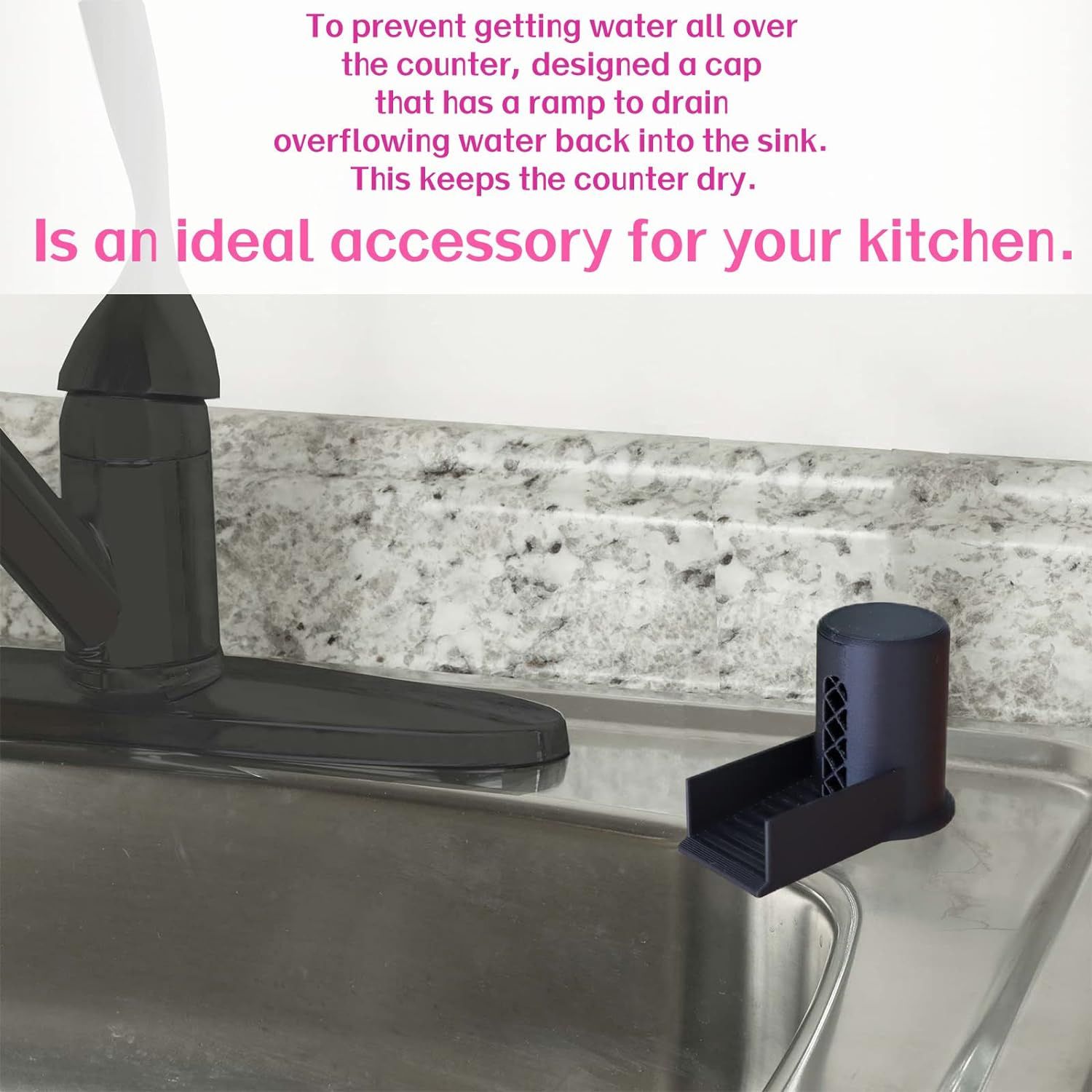 Replacement Air Gap for Dishwasher,Accessories for Dishwasher Air Gap Overflow Spout Extender for Dishwasher,Black β image 2