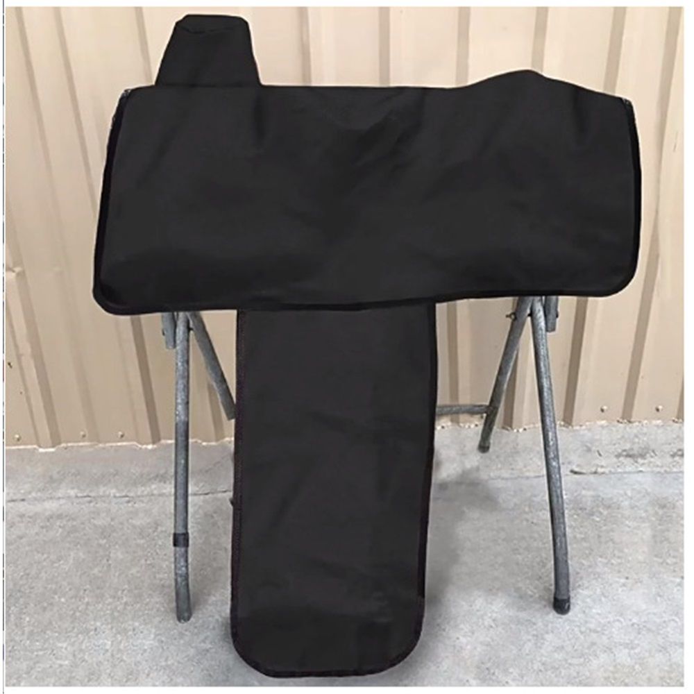 Waterproof Western Horse Saddle Cover with Elastic Straps to Securely Attach Each Corners and Fenders - Fits Most Full-Size Western Saddle โ image 2