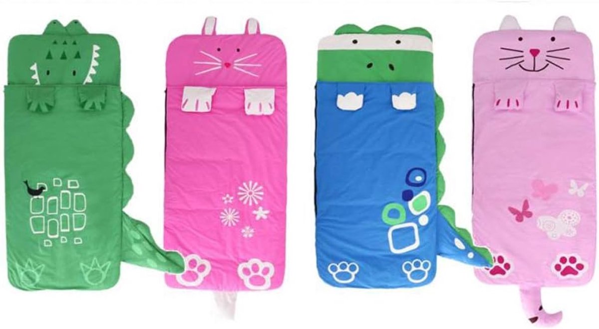 Children's Sleeping Bag 160x60cm – Cartoons, soft warm, blue — image 4