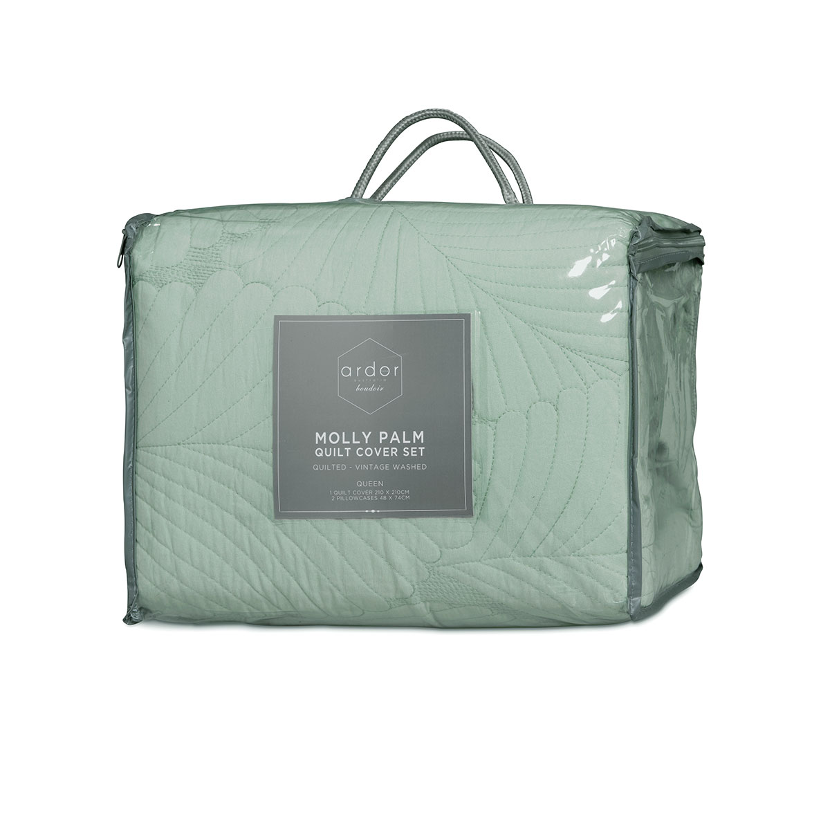 Ardor Molly Palm Green Quilted Quilt Cover Set Queen โ image 5