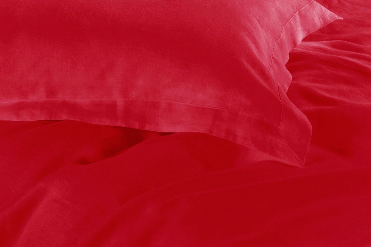 1000TC Tailored King Single Size Red Duvet Quilt Cover Set โ image 3