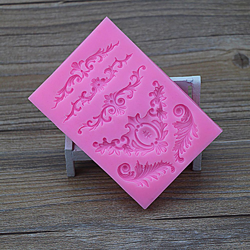DIY 3D Sculpted Flower Baroque Scroll Silicone Mold Fondant Mold Cupcake Cake Decoration Tool — image 6