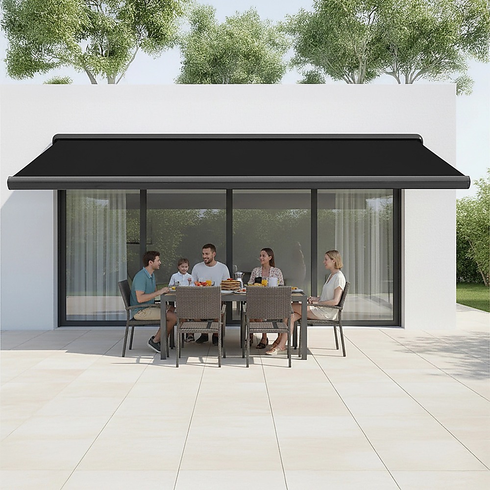 5.5m x 3.0m Retractable Folding Arm Awning Heavy Duty Full Cassette Motorised โ image 5