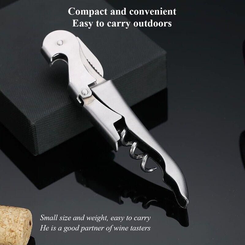 Waiters Friend Corkscrew Stainless Steel Wine Bottle Opener Screw Knife Bar โ image 4