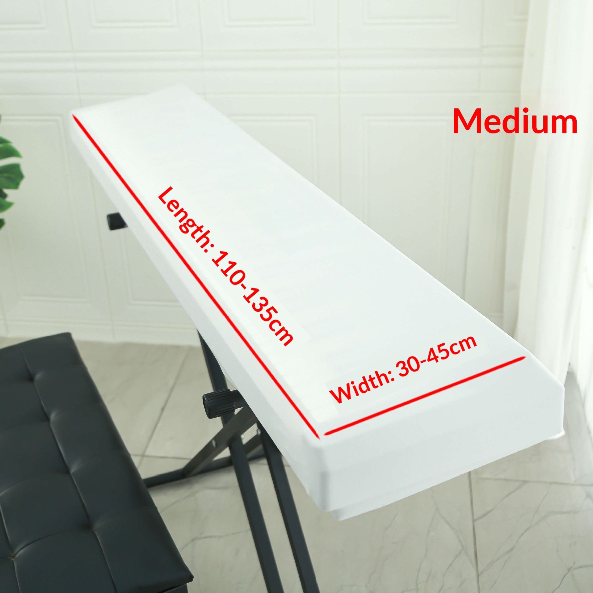 Piano Dust Cover Weighted Keyboard Small Keyboard Piano Covers Waterproof Locking Clasp Keep It From Dust and Dirt (Medium size piano case) — image 5