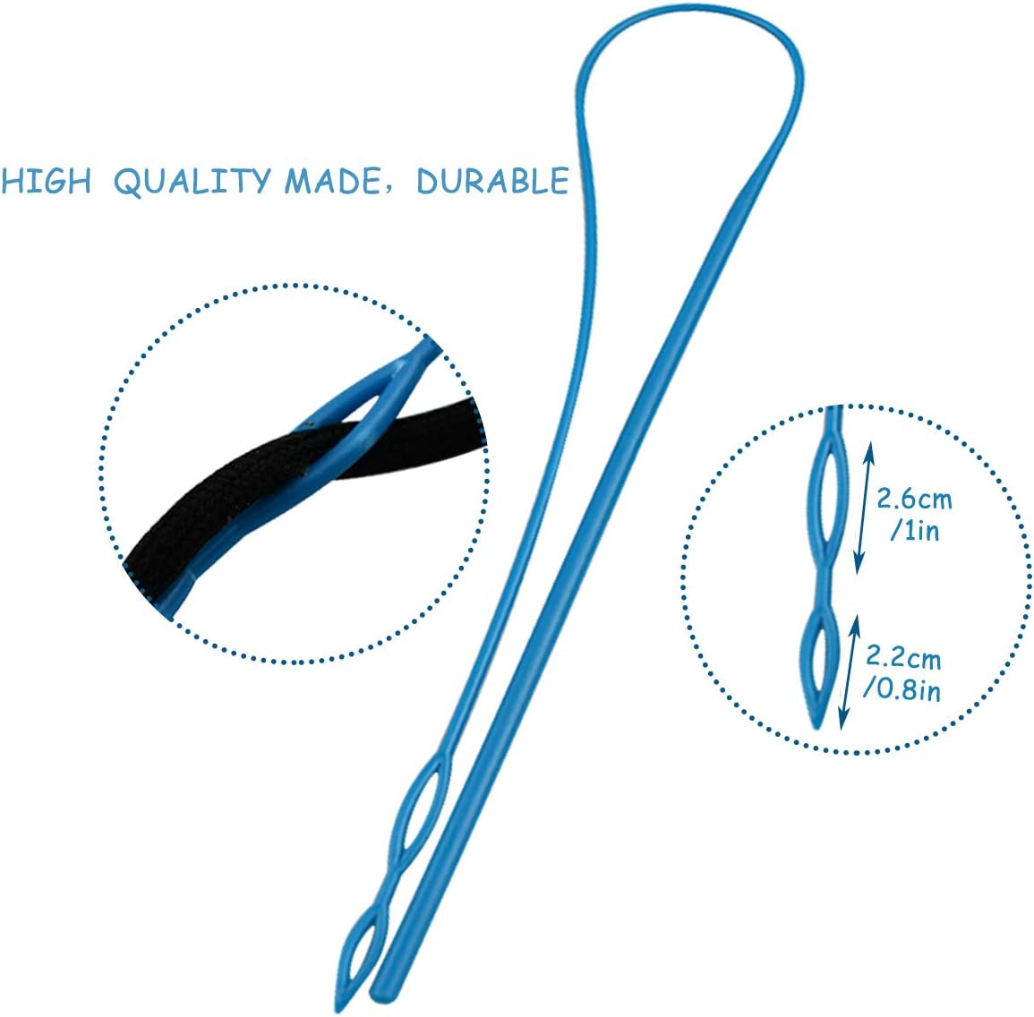 1Pcs 23In Flexible Plastic Drawstring Threader Tool, Easy Threader Drawstring Replacement Tool for Jackets Swim Trunks Pants Sweatpants Shorts — image 4