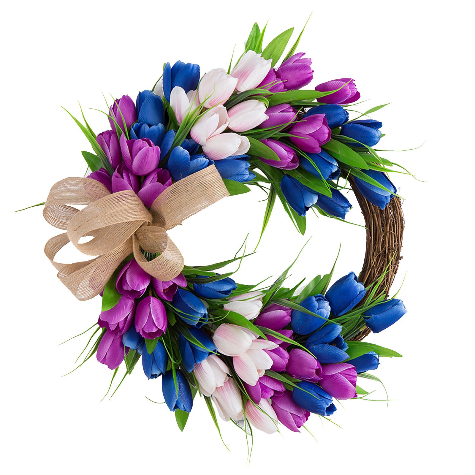 Wreath Artificial Hanging Wreath for Front Door Wall Tree Party Shop Window Decoration — image 2