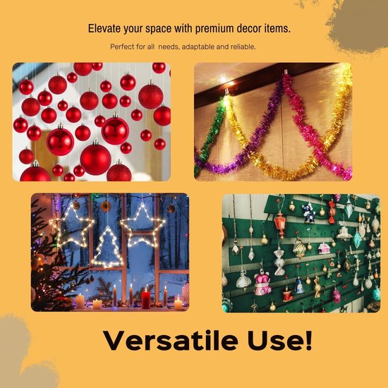 Hooks - (100 pieces per pack) - Self-adhesive hooks - Self-adhesive ceiling hooks - Super strong adhesion - Small and transparent - Will not damage walls - No โ image 4