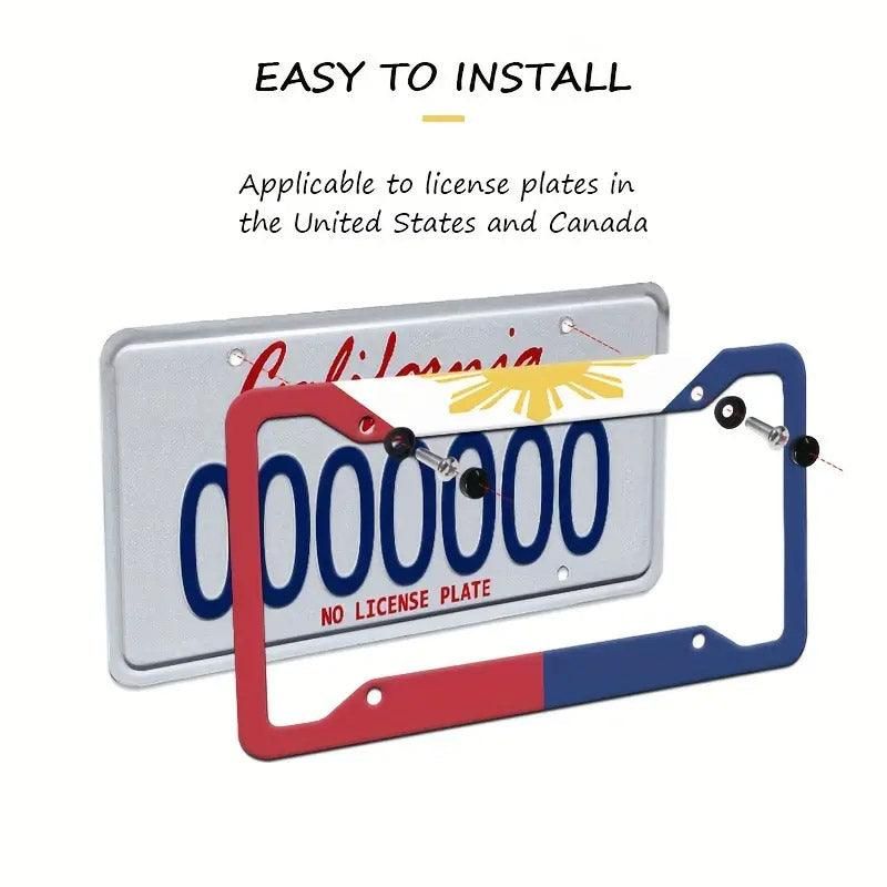 2pcs Aluminium Alloy License Plate Frame Number Plate Bezel Car Accessories — image 5
