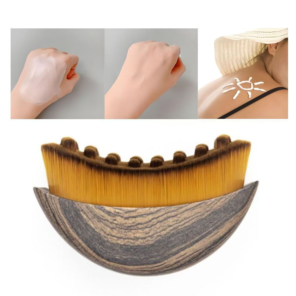 2-PCS Lymphatic Contour Face Brush – Plastic Handle with Nylon Bristles for Facial Massage and Lymphatic Drainage in Australia — image 3