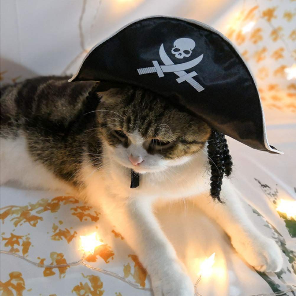 Skull Hat Delicate Pirate Design Hat Pet Halloween Hat Pet Dog Hat Decoration Costume for Halloween Party โ image 5