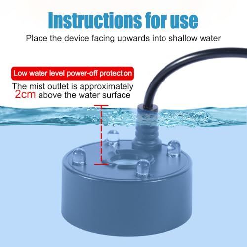 Mist Maker, DC 5V Water Fountain Pond Fog Machine LED Color Change Fogger for Halloween Garden Rockery Yard Outdoor — image 2