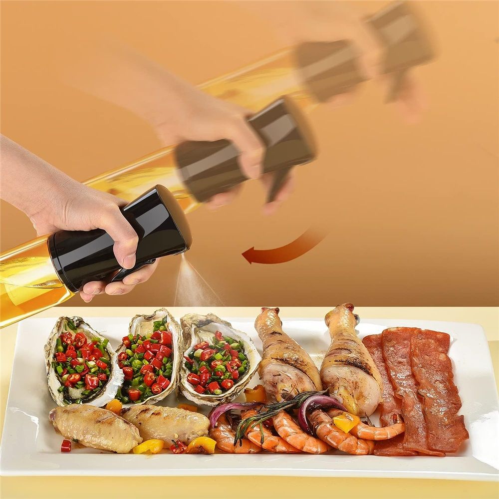 300ml Oil Bottles Kitchen Household Oil Spray Bottle Olive Oil Cooking Oil Barbecue Fat Reduction Oil Control Atomized Glass Spray Pot Kitchen Oil โ image 4