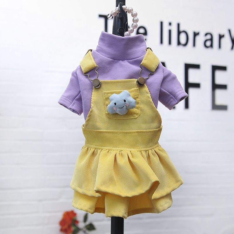 Pet Clothing Cloud Skirt Odd Pet Small Dog Yellow Clouds Skirt XS (No. 8) — image 3
