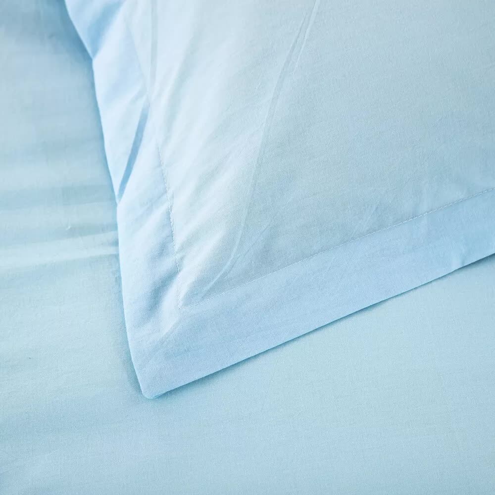 100% cotton Premium Doona Duvet Quilt Cover Set with Soft Pillowcases - Aqua-Super King — image 5