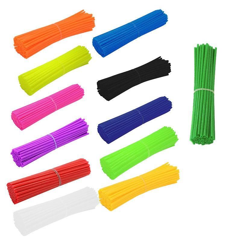 72PCS Wheel Spoke Wrap Sleeves Mountain Bike Bicycle Mtb Wraps Skins Covers - Red โ image 3