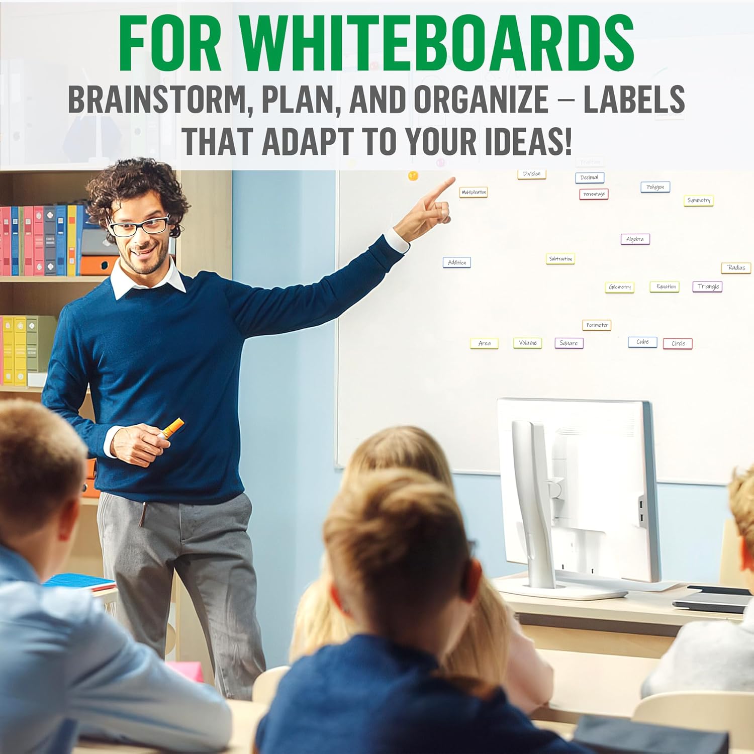 100 Pack Dry Erase Magnetic Labels 3.2x1.2 in - Magnetic Name Tags for Classroom Lockers School Bus - Classroom Magnets for Names - Magnet Labels for โ image 6